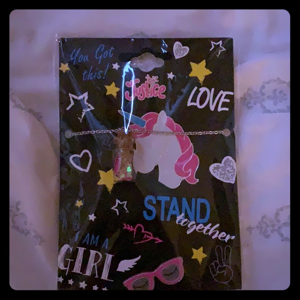 Unicorn sparkly necklace NEVER OPENED!